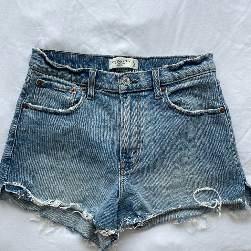 Abercrombie, High Rise cutoff denim shorts, Size 27 (4)
